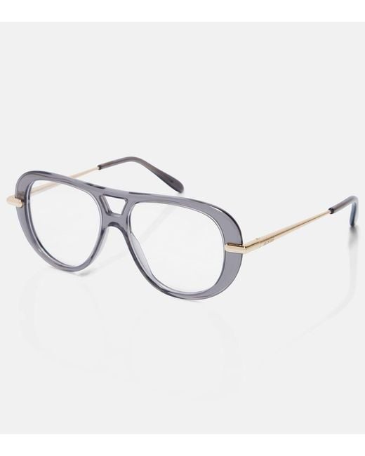 Loewe Brown Slim Aviator Glasses