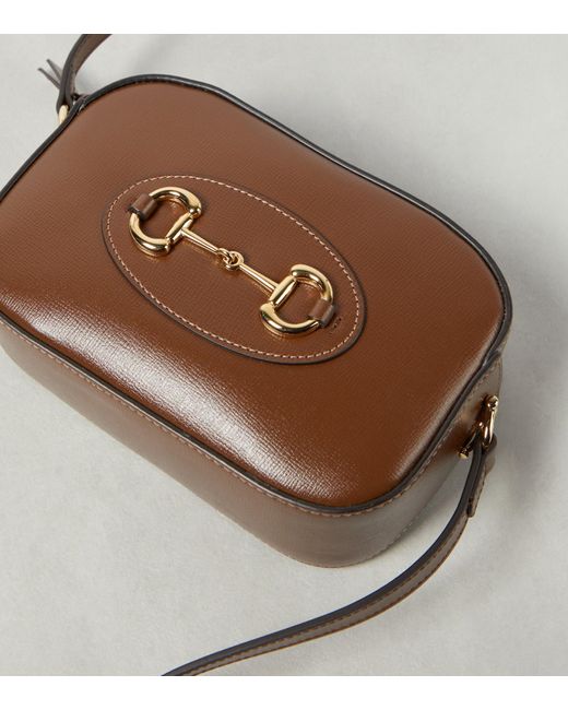 Gucci Horsebit 1955 Small Leather Crossbody Bag in Brown | Lyst