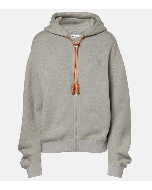 Loewe Gray Flamenco Cotton And Cashmere Hoodie