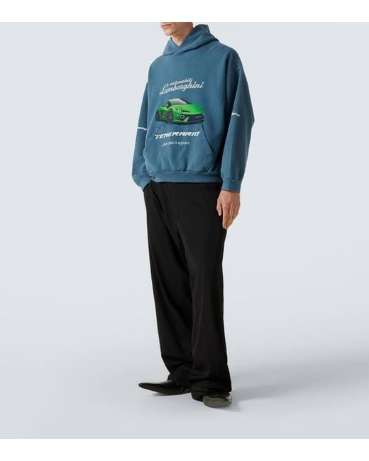 Balenciaga X Automobili Lamborghini Cotton Fleece Hoodie in