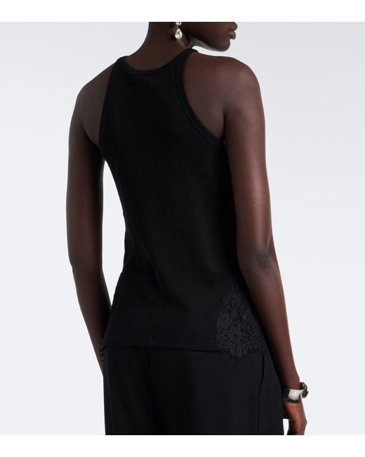 Dorothee Schumacher Black Pure Sleekness Ribbed-Knit Cotton Top