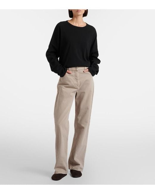 The Row Natural Finbar Wide-Leg Jeans