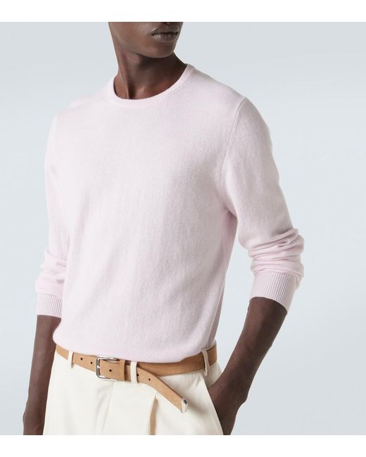 Allude Pink Cashmere Sweater for men
