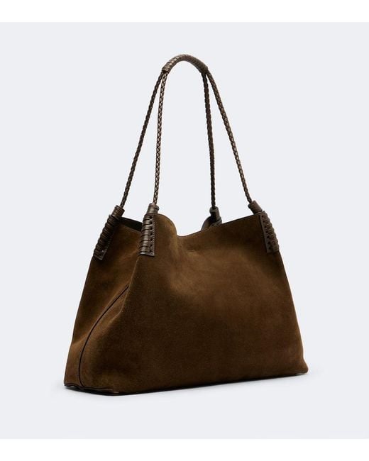 Etro Brown Libra Large Suede Tote Bag