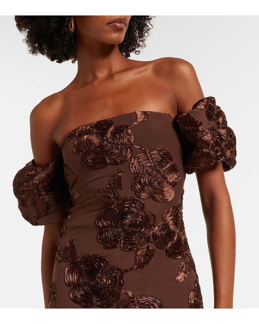 ROTATE BIRGER CHRISTENSEN Purple Besticktes Maxikleid Tasha