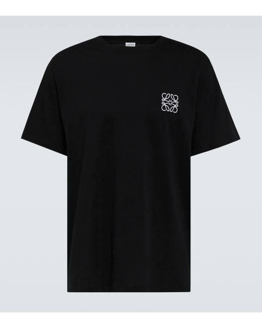 Loewe Black Anagram Cotton Jersey T-shirt for men