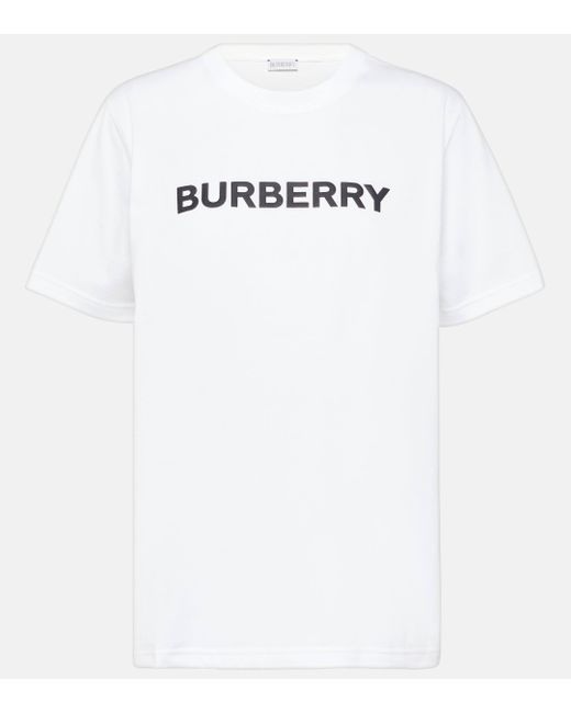 Burberry White Logo Cotton Jersey T-shirt