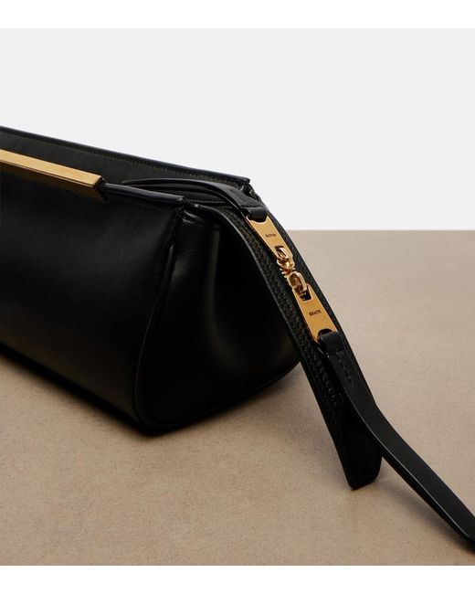 Khaite Black Donna Leather Clutch