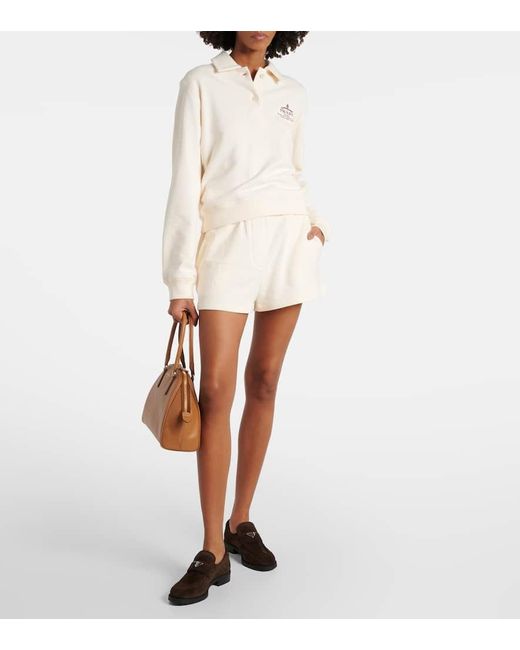 Prada Natural Cotton Fleece Shorts
