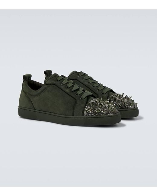 Sneakers Louis Junior Spikes di Christian Louboutin in Green da Uomo