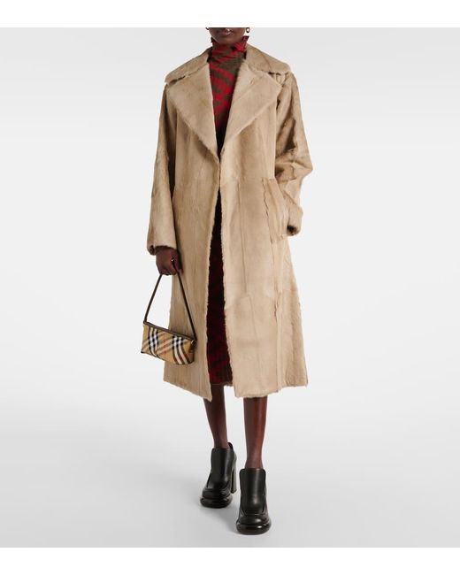 Gabardina De Borrego Burberry de color Natural