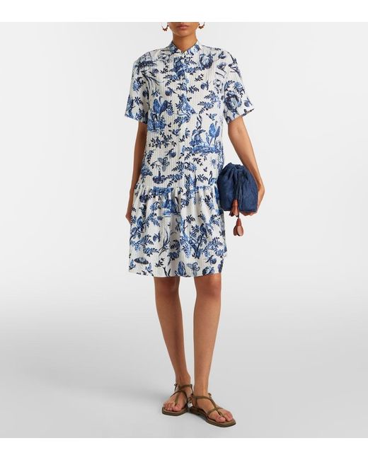 Erdem Blue Floral Minidress