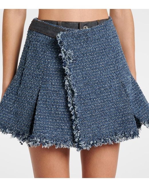 Sacai Blue Punching Denim Shorts