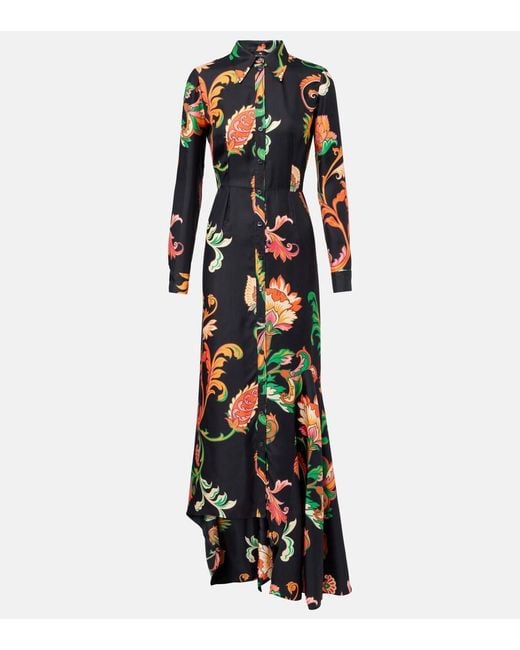 Etro Black Silk Shirt Dress