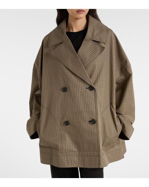 Totême Brown Checked Cotton Blazer