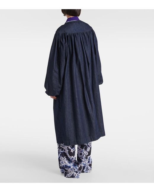 Dries Van Noten Blue Denim Coat