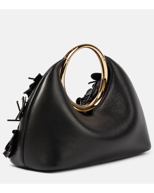 Jacquemus Black Le Petit Calino Brode Mini Leather Tote Bag