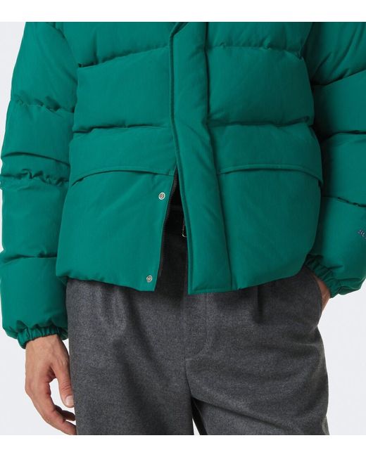 Jil Sander Green Technical Down Jacket for men