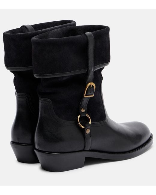 Isabel Marant Black Ildra Buckle Boot