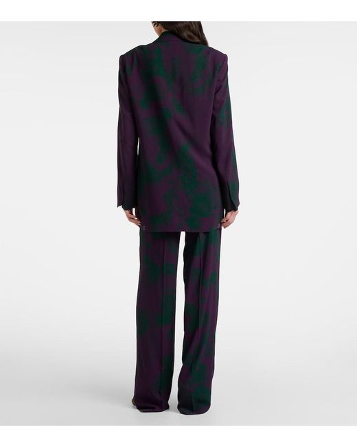 Dries Van Noten Blue Printed Blazer