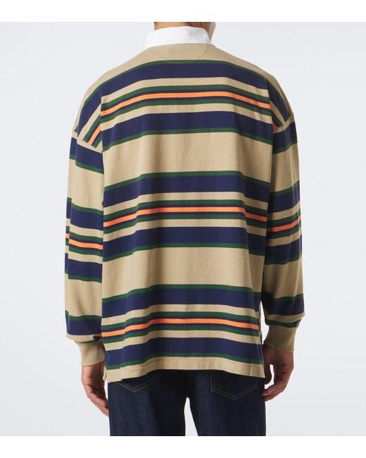 Polo Ralph Lauren Blue Striped Cotton Jersey Polo Sweater for men