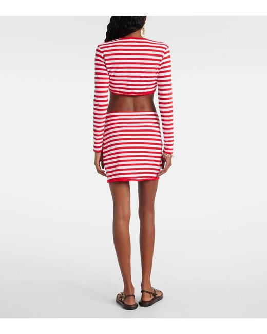 Minifalda A Rayas JADE Swim de color Red