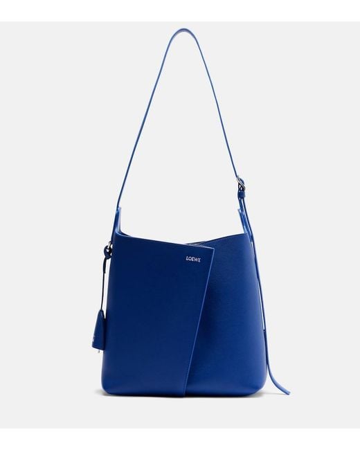 Loewe Blue Bilbao Medium Leather Bucket Bag