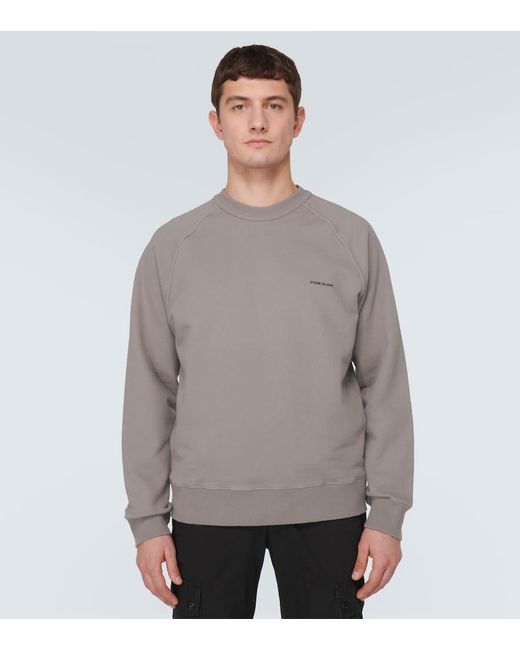 Stone Island Sweatshirt aus Baumwoll-Jersey in Gray für Herren