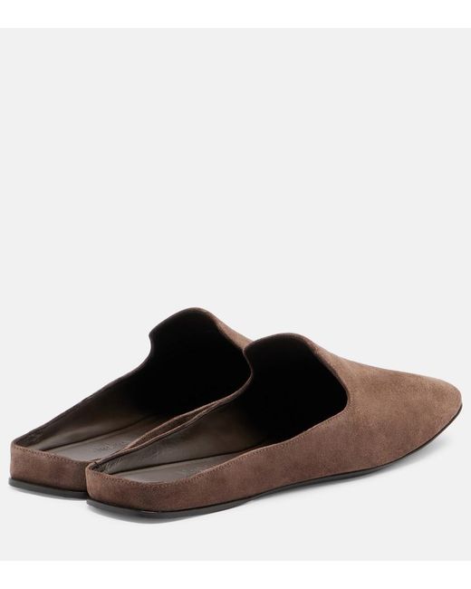 Max Mara Brown Suede Mules