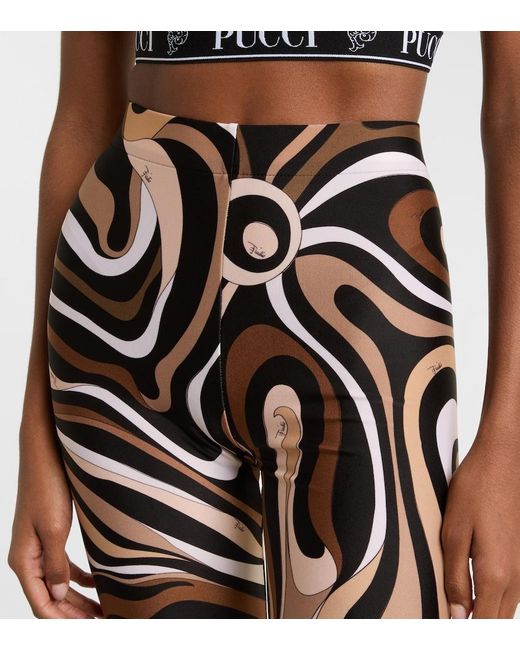Emilio Pucci Black Marmo Leggings