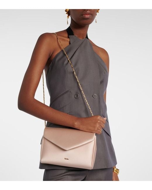 Max Mara Natural Satin Clutch