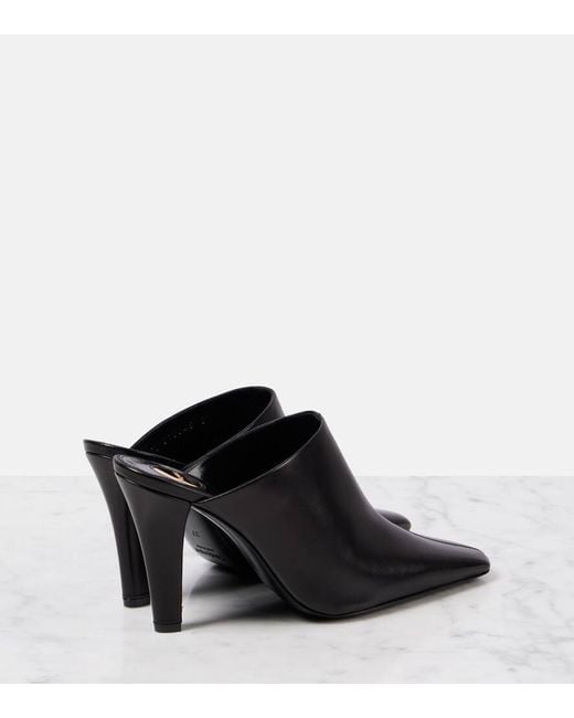 Saint Laurent Black Mules Jill 95 Aus Leder