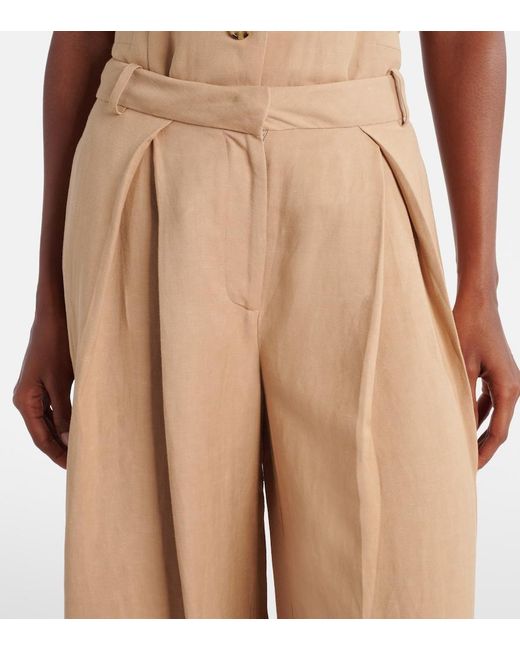 Faithfull The Brand Natural Astrid High-Rise Wide-Leg Pants