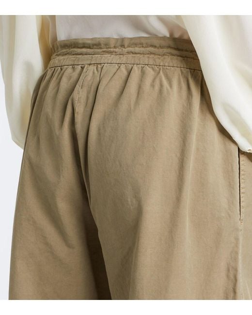 FRAME Natural Gallery Cotton Wide-Leg Pants