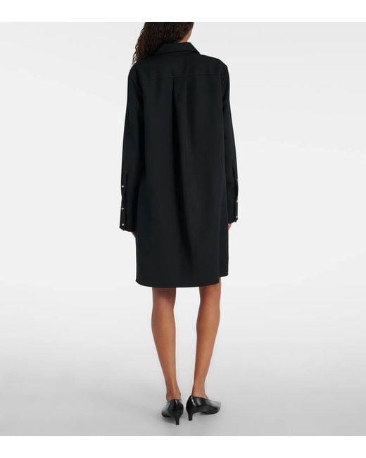 Jil Sander Black Wool Polo Dress
