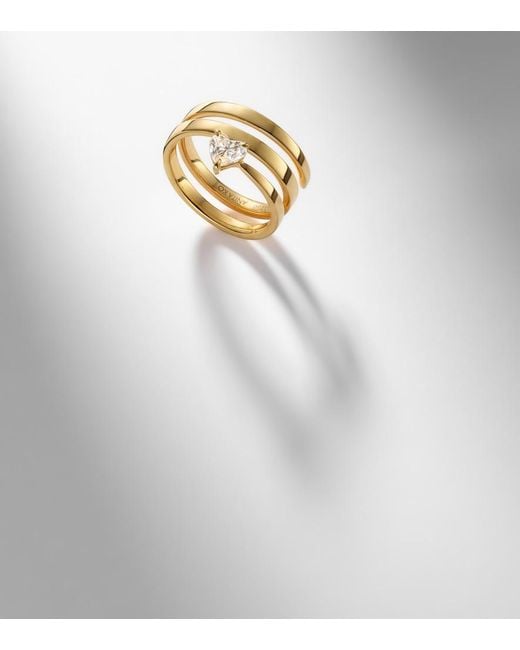 Anita Ko Metallic Coil 18Kt Ring With Diamonds