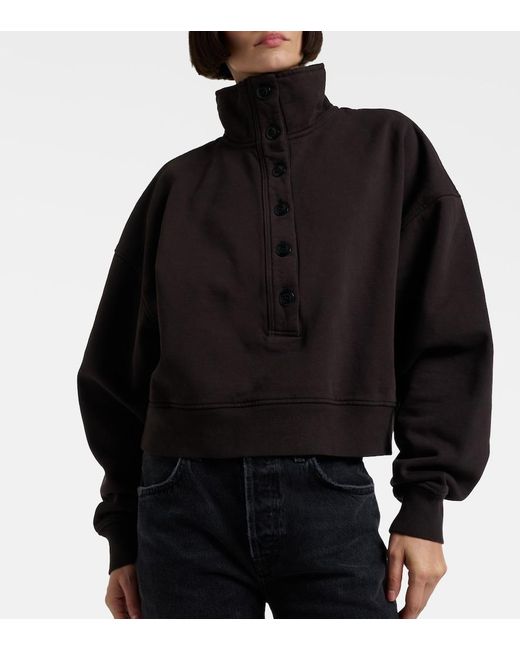 Citizens of Humanity Black Mirelle Cotton Fleece Sweatshirt