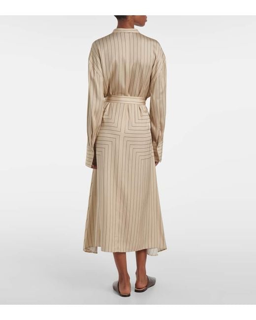 Robe Chemise Orlana En Soie Melangee Joseph en coloris Natural