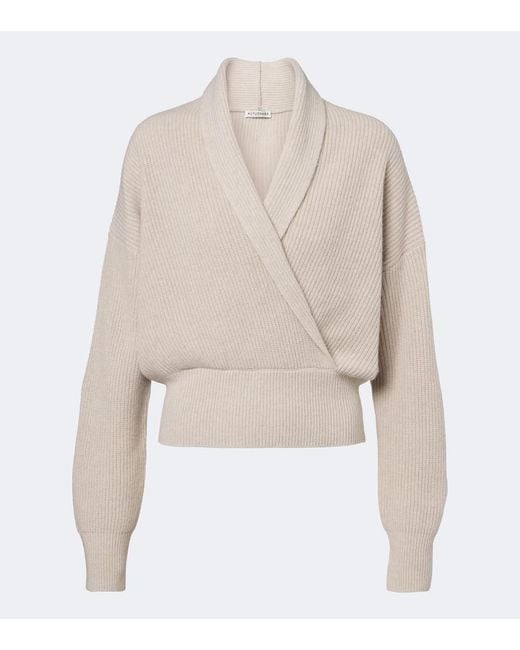 Altuzarra Natural Richman Cropped Virgin Wool Sweater