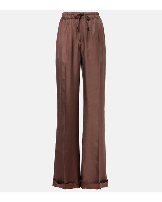 Pantaloni A Gamba Larga di Tom Ford in Brown