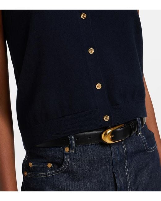 Max Mara Blue Cotton And Silk Vest