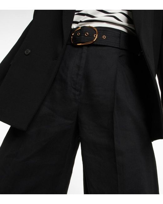 Veronica Beard Black Rimini Belted Pants