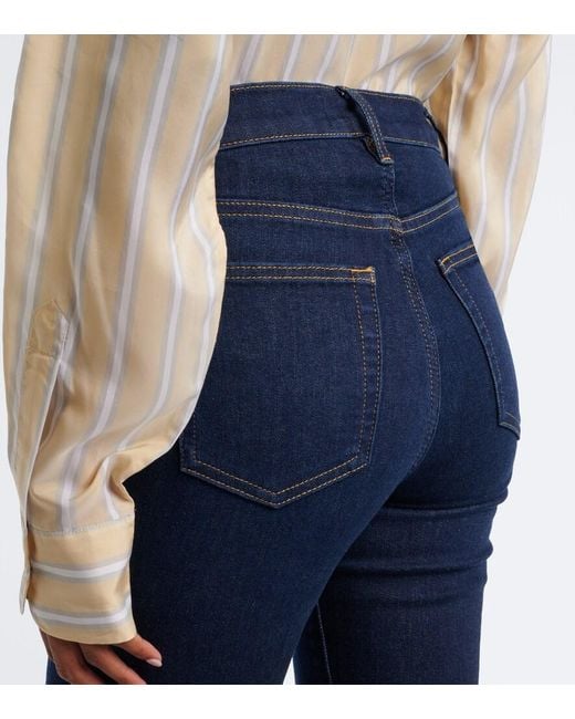 FRAME Blue Flare Flared Jeans