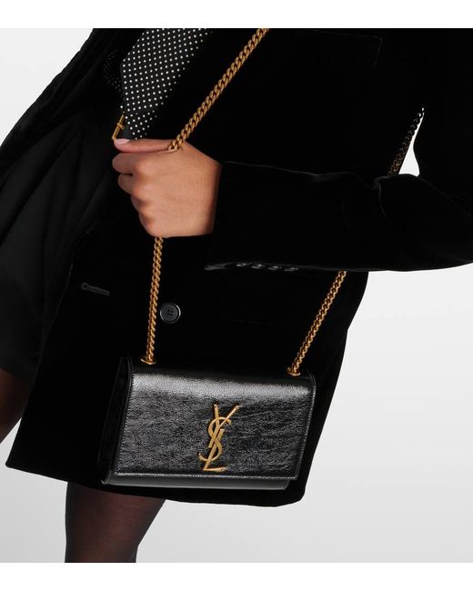 Saint Laurent Black Kate Small Leather Shoulder Bag