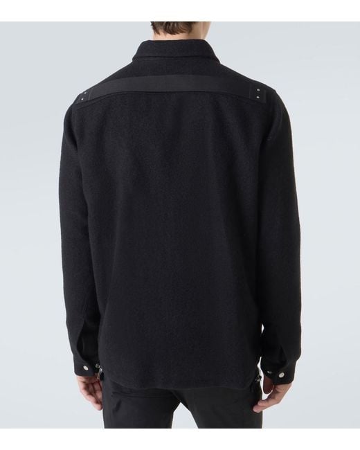 Rick Owens Black Brad Virgin Wool Jacket for men