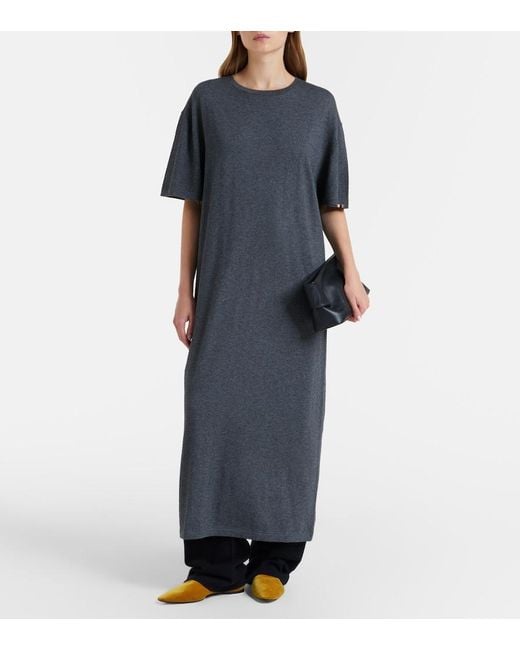 Extreme Cashmere Black N°321 Kris Cotton And Cashmere Maxi Dress