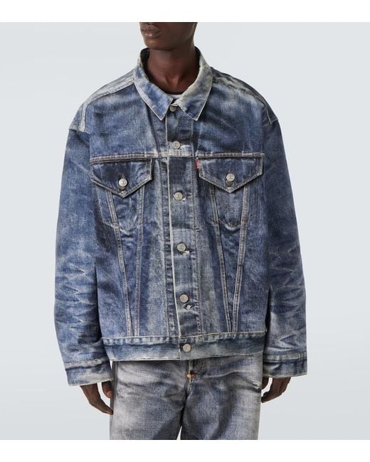 Junya Watanabe Blue X Levi's Printed Denim Jacket for men