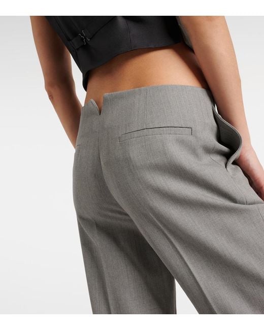 Chloé Gray Wool Flared Pants