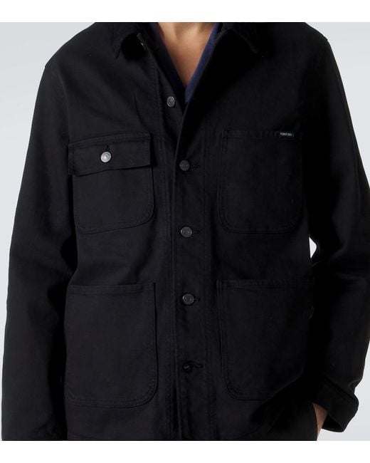 Tom Ford Blue Denim Overshirt for men