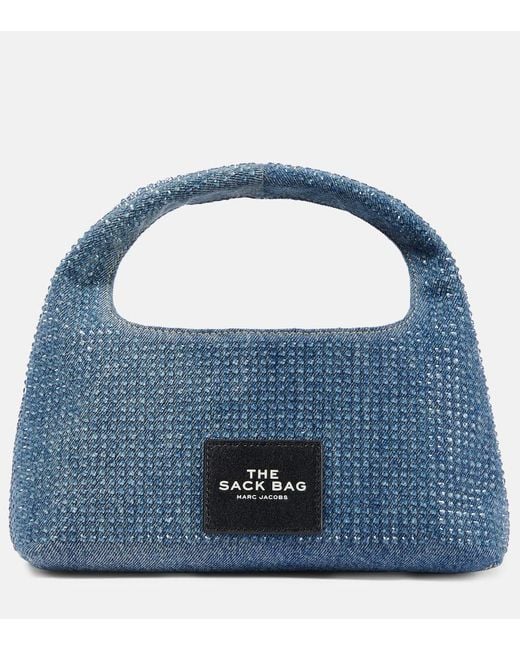 Marc Jacobs Blue Verzierte Tote The Sack Bag aus Denim